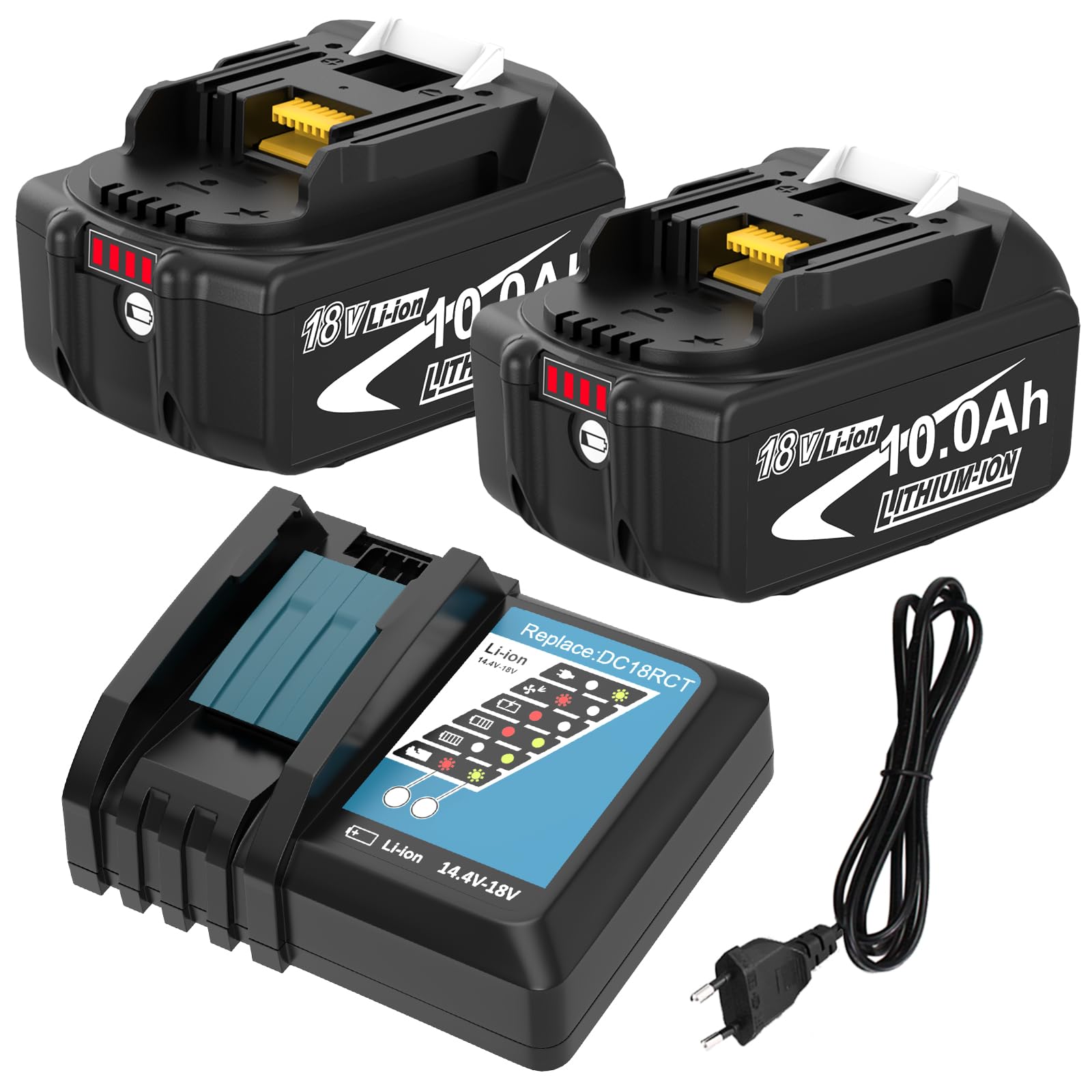 Ersatzakku für Akku 18V für P102 P103 P104 P105 P107 P108 P109 P190 kompatibel mit Ryobi 18V Akku Werkzeugen und Ladegeräten