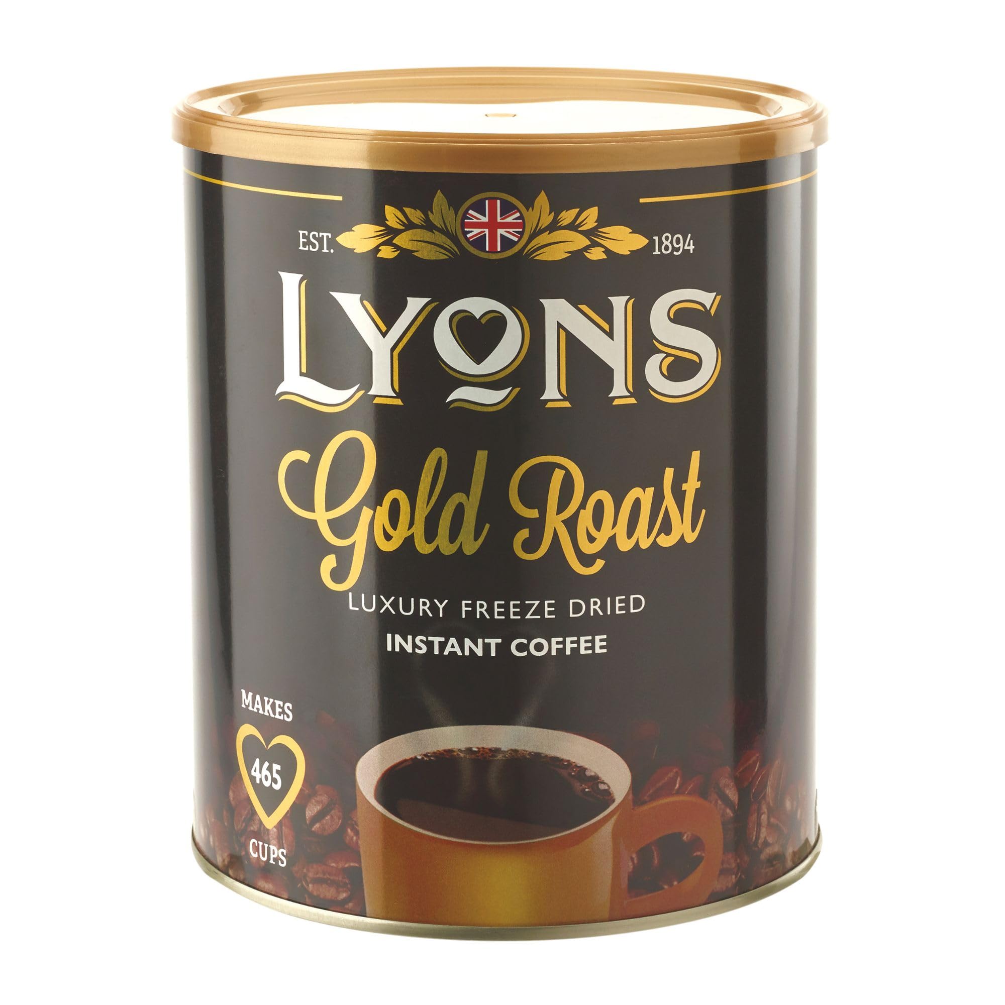 Lyons Gold Roast 750g Tin Luxury Freeze Dried Instant Coffee (Pack of 1) | 750g Catering Size