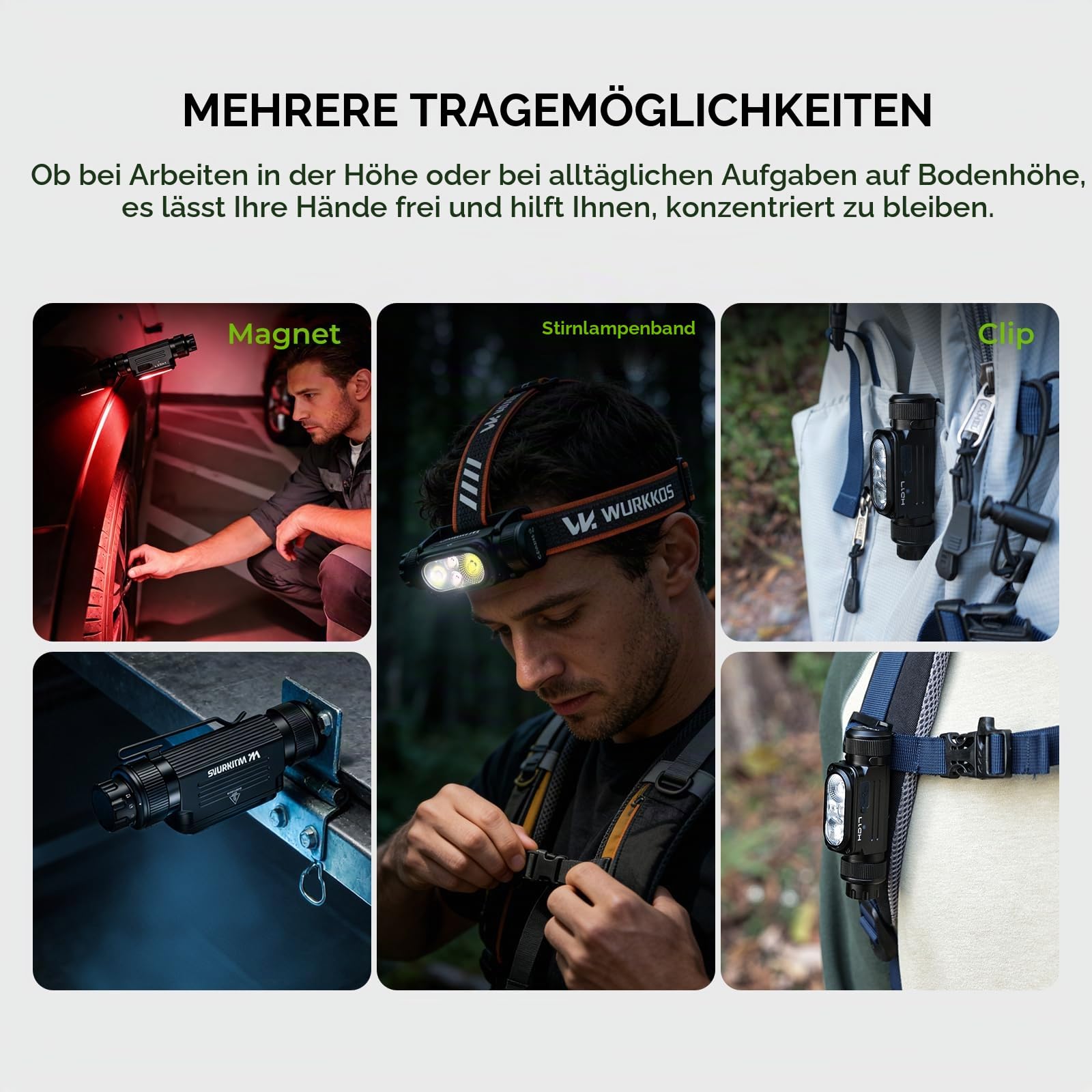 Wurkkos HD17 Led Stirnlampe Wiederaufladbar 2500 Lumen Superhelle Kopflampe | Rotlicht & 6 Modi，180° Verstellbar, IPX6 Wasserdicht, Leichte Stirnleuchte für Joggen, Angeln, Camping
