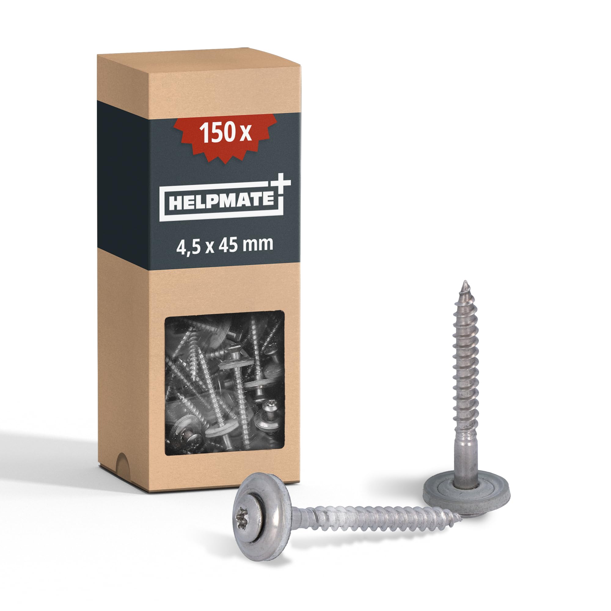 Vis de ferblantier HELPMATE A2 4,5x45 mm Torx T20 DIN 7995 pour tôles et façades