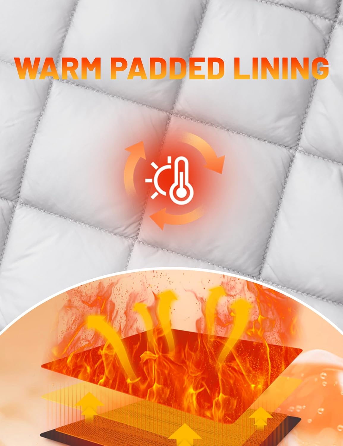 TACVASEN Men's Bomber Jacket Thick Quilted Jackets Zip Up Water Repellent Windproof Winter Warm Coat with 6 Pockets - Image 5