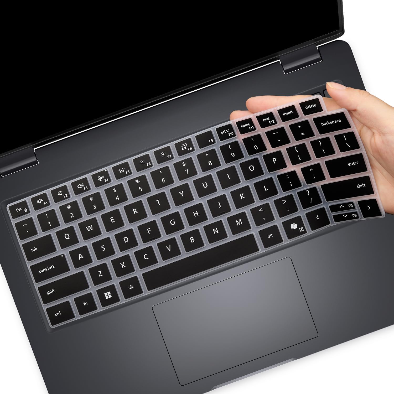 RAYA Silicone Keyboard Skin Cover for Dell Pro 14 [ PB14250 ] & Dell Pro 14 Plus [ PB14255 ] Laptop (Black)-image-19
