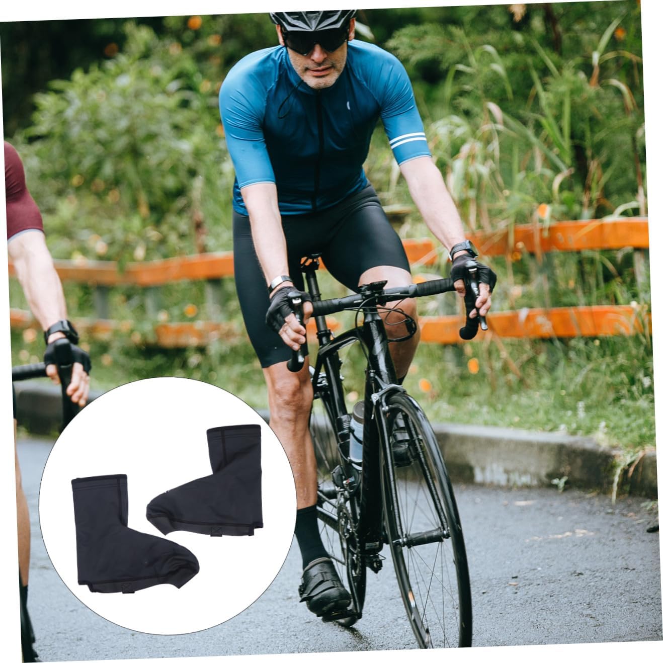 Windproof Cycling Shoe Covers for Winter Riding Silicone Insulated Overshoes with Zipper for Outdoor Sports for Biking Hiking and Fishing Black