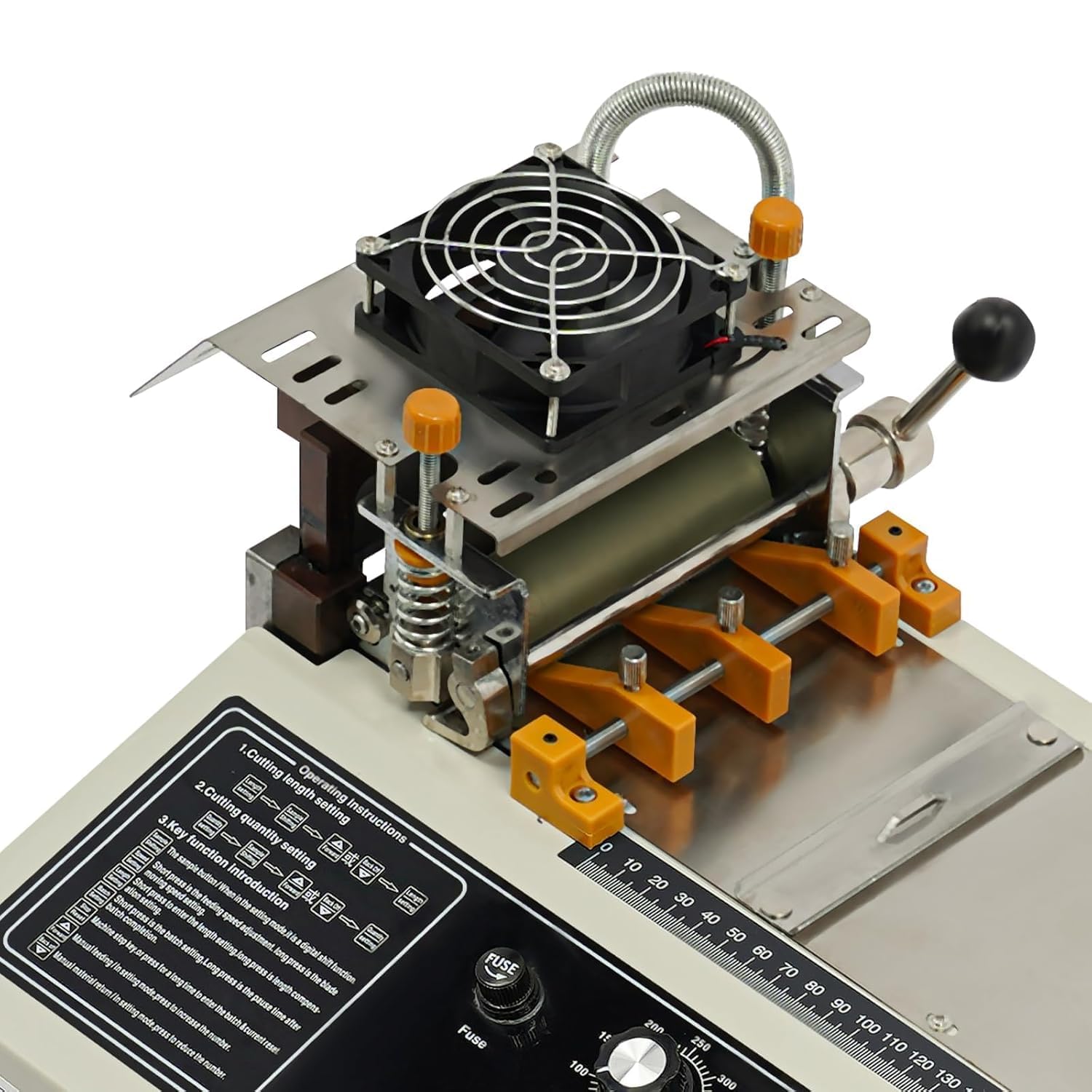 Coupe-sangle automatique avec écran LCD pour la découpe précise des bandes élastiques, rubans et rubans