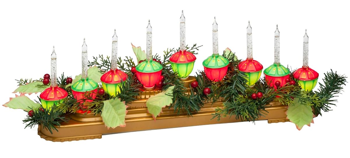 Miles Kimball Bubble Light Centerpiece - 9 Bulbs, Green, Plastic, One Size Fits