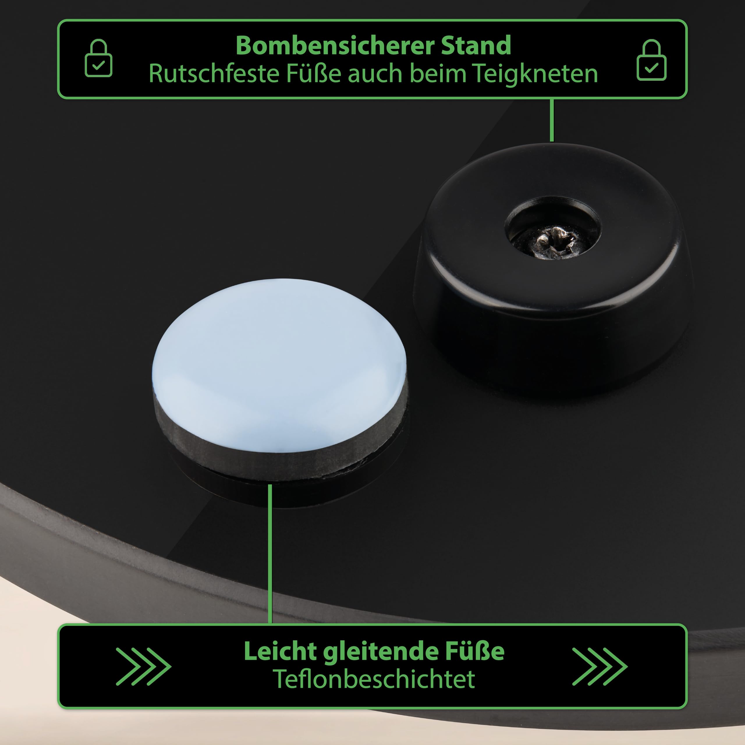 Ruhrzauber Tavola Scorrevole Per Bimby TM6 E TM5 - Base In Acrilico 12 Mm Con Feltrini - Bianco Lucido - Protegge La Bilancia - 4