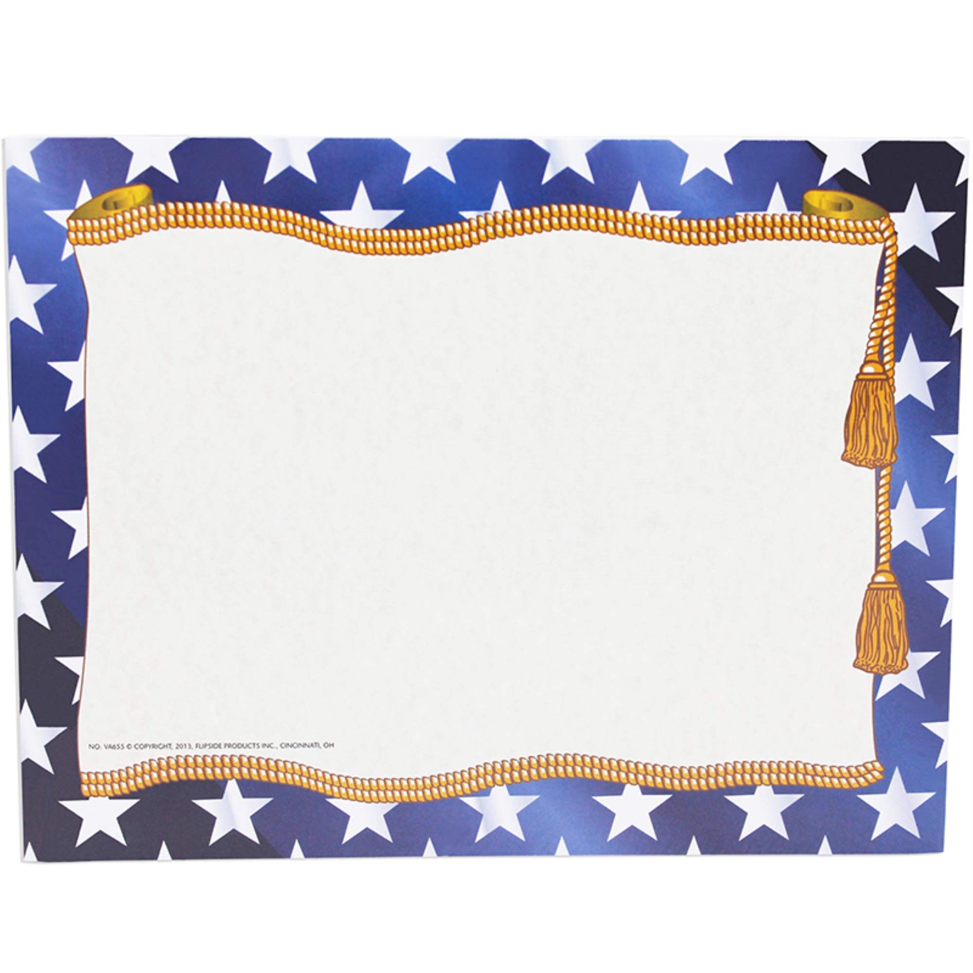 HayesStars Border Certificate, 8-1/2" x 11", Pack of 50