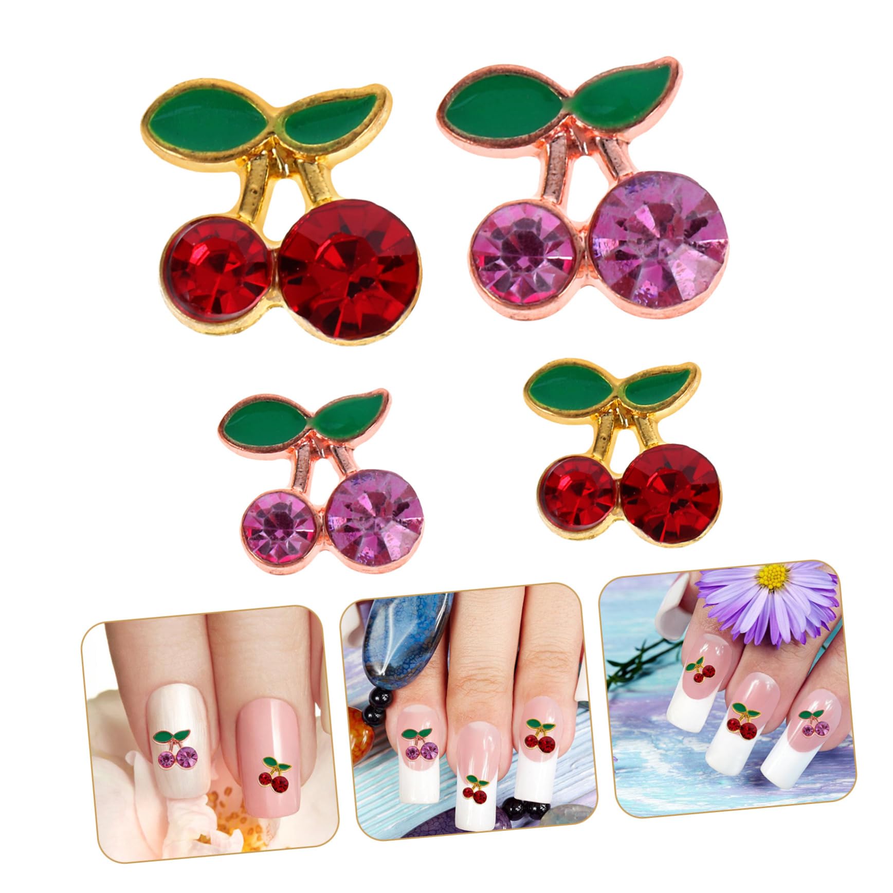 Healvian 160pezzi Decorazioni Per Unghie Forma Di Strass Rossi Per Nail Art Creativa e Elegantper Manicure e Feste