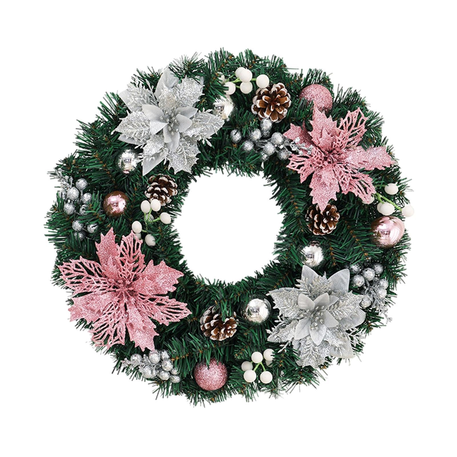 Couronne de Noël pour porte de 40cm parfaite pour mariage et fêtes
