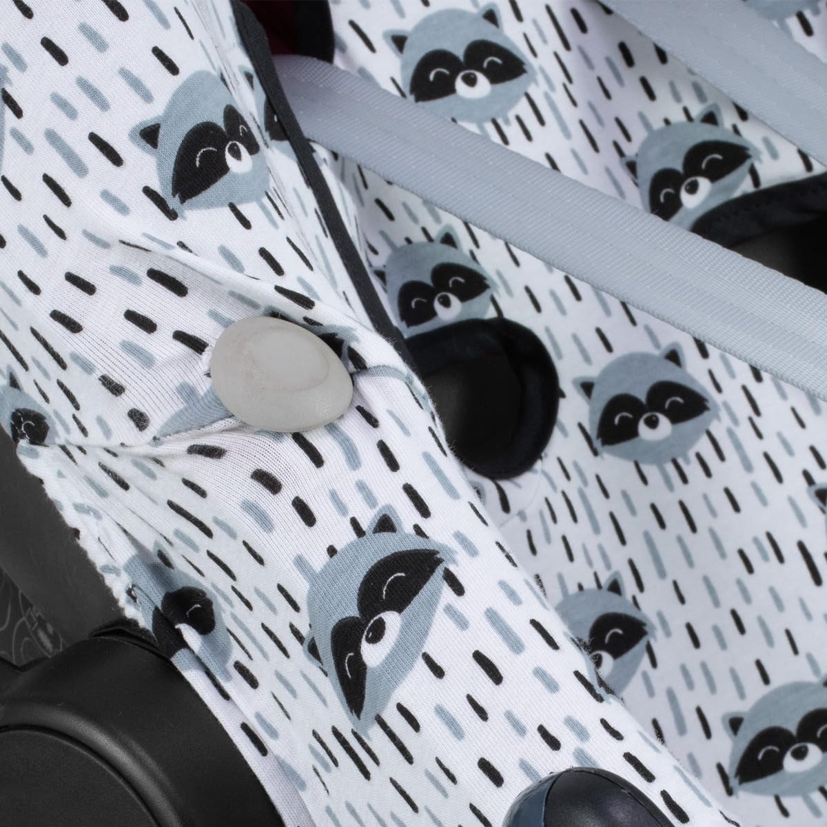 JYOKO Kids Funda de algodón para Silla de Coche Compatible con Maxi Cosi Pebble 360 Y FamilyFix 360 (Raccon)
