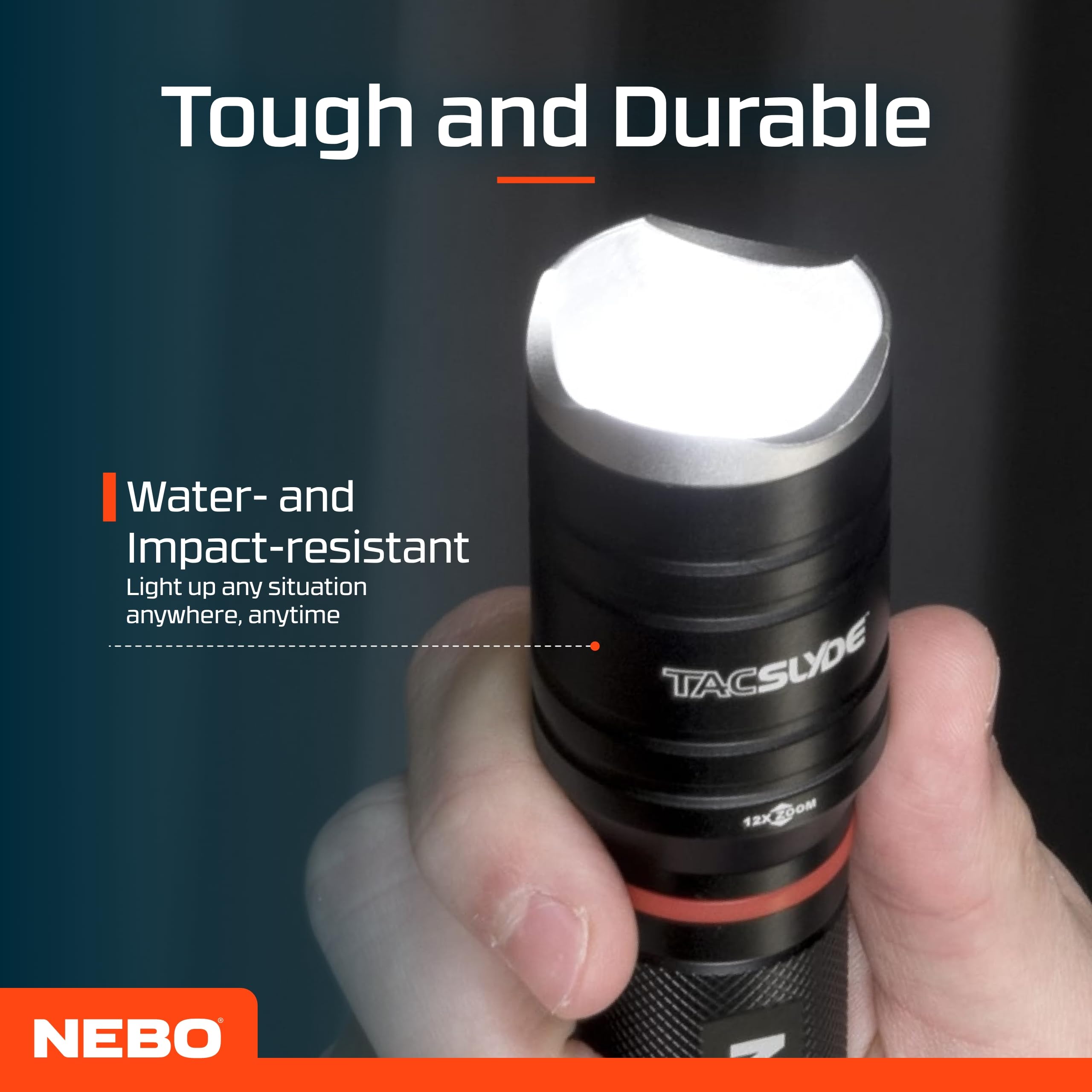 NEBO Combo Pack Tac Slyde Torch & 150 Headtorch, Headlight and Torch with Lantern Modes - Image 4