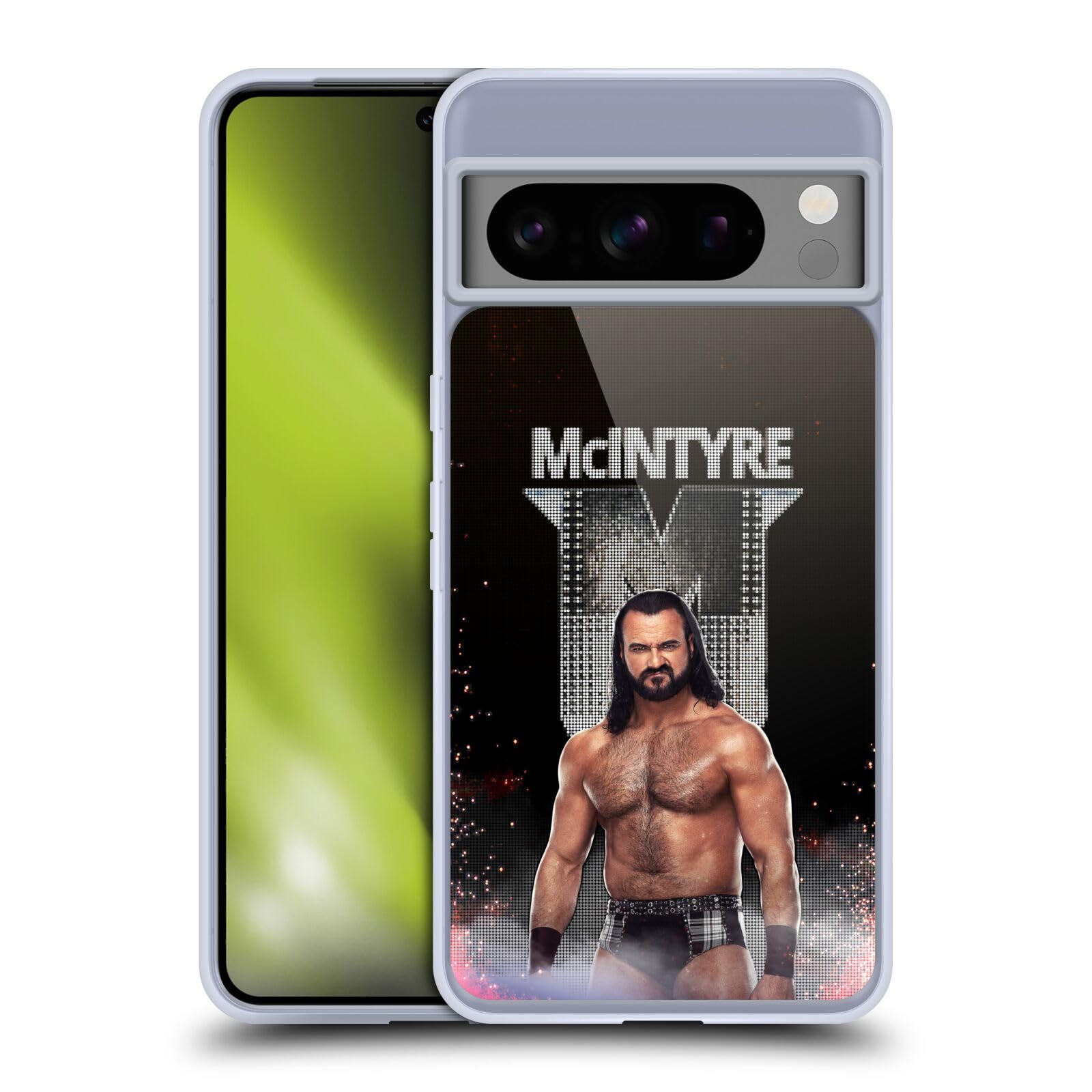 Head Case Designs Officially Licensed WWE LED Image Drew McIntyre Soft Gel Case Compatible with Google Pixel 8 Pro