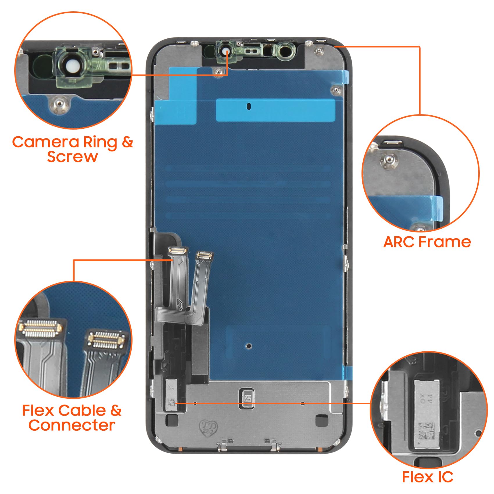 Int'x Full INCELL Display Für IPhone 11 LCD Bildschirm Ersatz Touchscreen Mit Werkzeug Schwarz Mit Rahmen Hohe Qualität