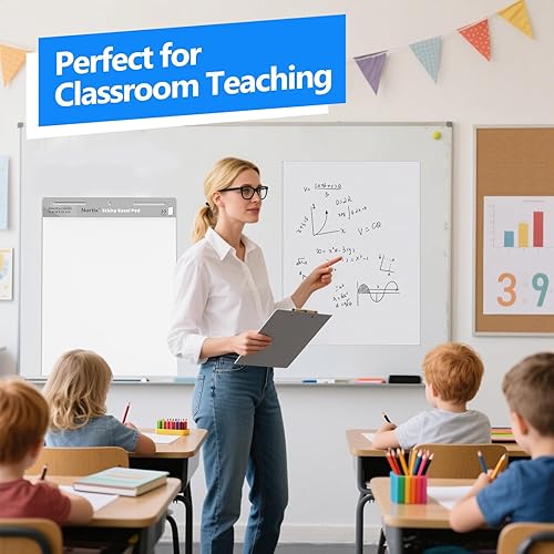 Miniatura 8 de Nortix Papel de cartulina, almohadillas adhesivas de caballete, papel de gráfico para profesores, súper adhesivo y resistente a las manchas, papel