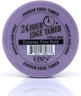 EBIN NEW YORK 24 Hour Edge Tamer - Extreme Firm Hold (1.01oz/ 30ml) - No Flaking, White Residue, Shine and Smooth texture with Argan Oil and Castor Oil