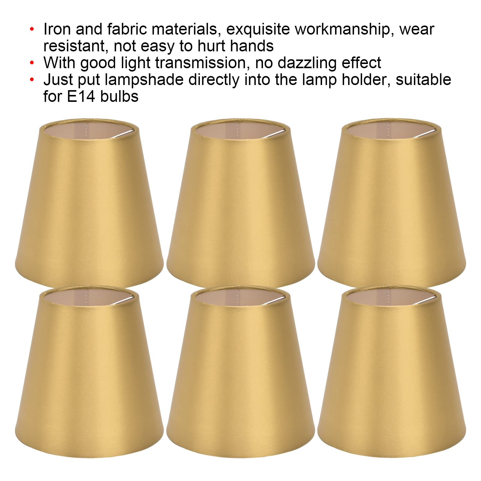 LAMPWELL Gero, set di 2 piccoli paralumi a clip, colore beige