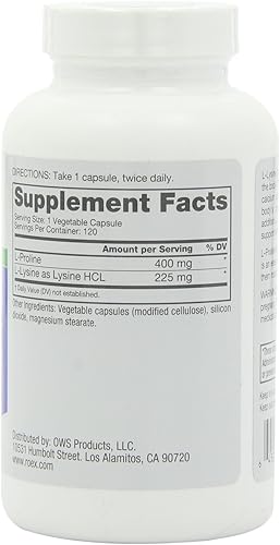 Miniatura 3 de Roex Vitaminas | L-Lisina | L-Prolina | Mantenimiento y recuperación muscular | Articulaciones saludables | Suplemento nutricional | 120 unidades