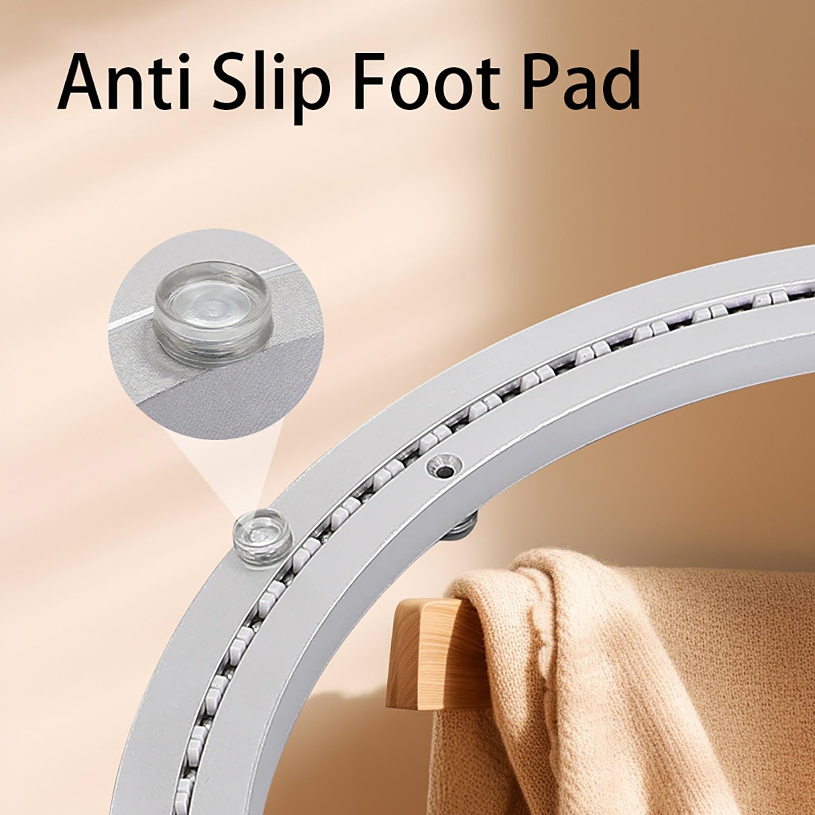 Lazy Susan - Rodamiento giratorio de aleación de aluminio de 61 cm, diseño antideslizante para mesa de comedor y banco de trabajo, rodamiento giratorio de 600 mm para un fácil acceso y nizat