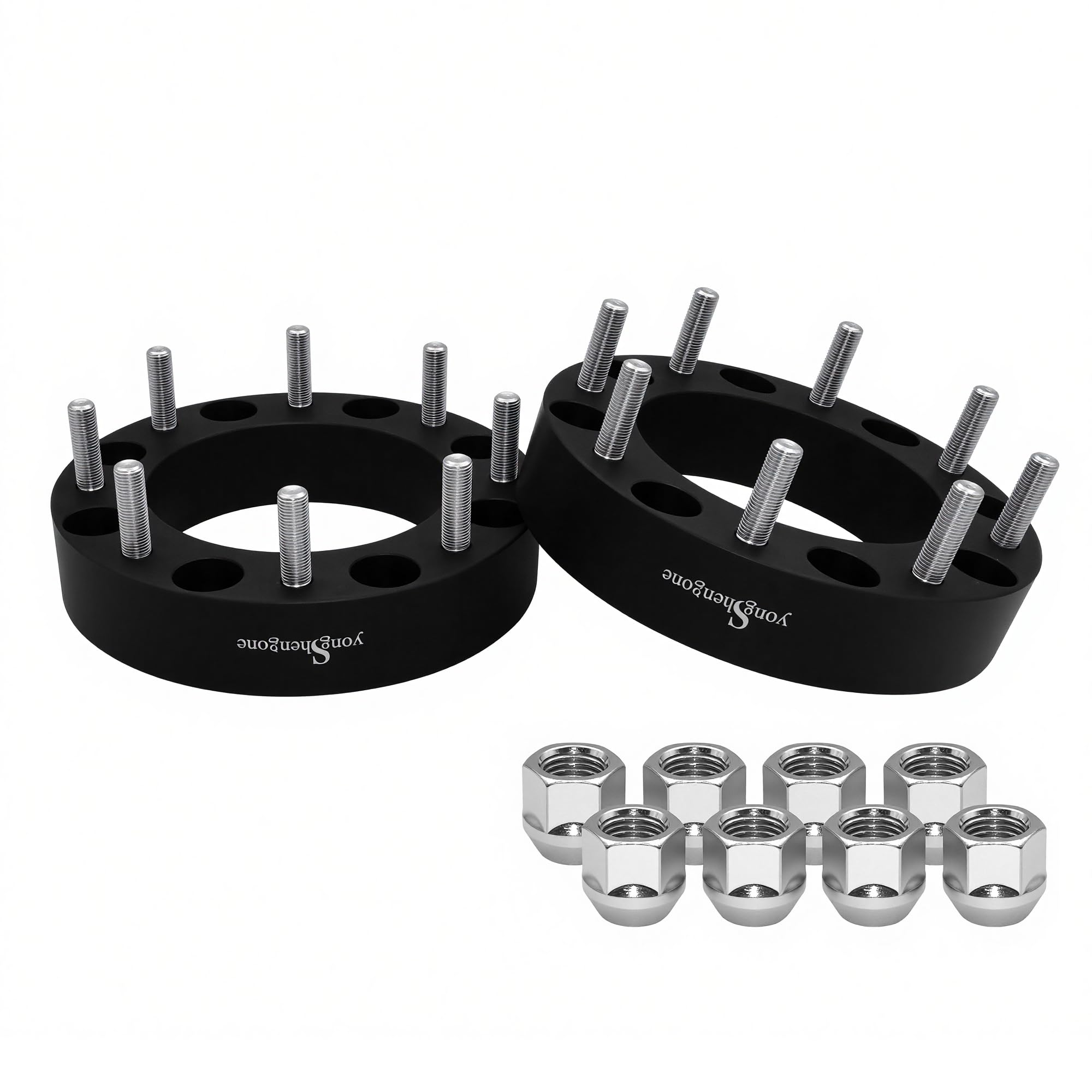 Photo 1 of YONGSHENGONE 2" 8x210 Hubcentric Wheel Spacers - 154.2mm Hub Bore & M14x1.5 Studs - Forged Spacers for 2011-2024 Chevy Silverado 3500 HD & GMC Sierra 3500 HD Dually Front Wheels (Pair of 2)