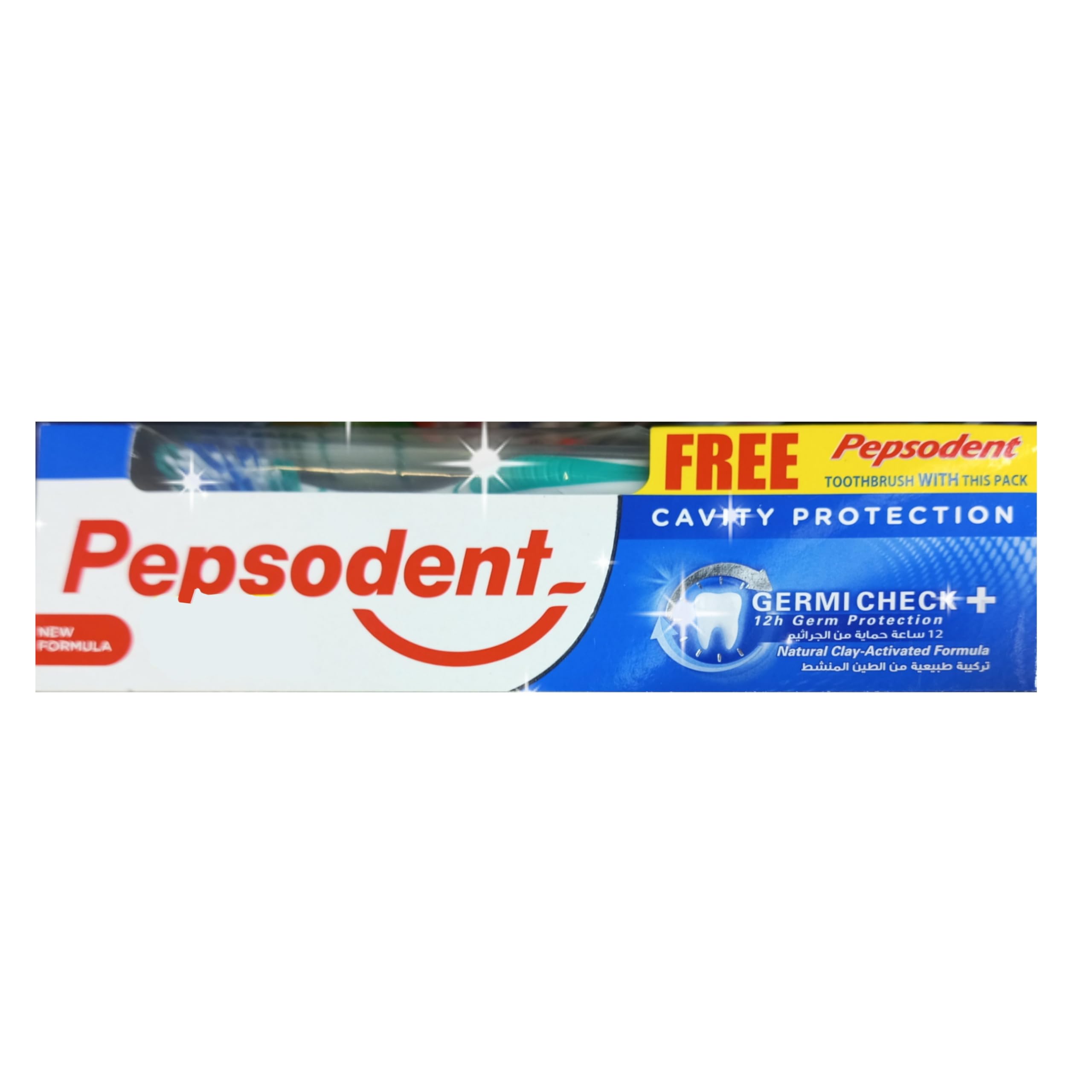Pepsodent Germicheck Cavity Protection Toothpaste + Free Toothbrush 150 gm