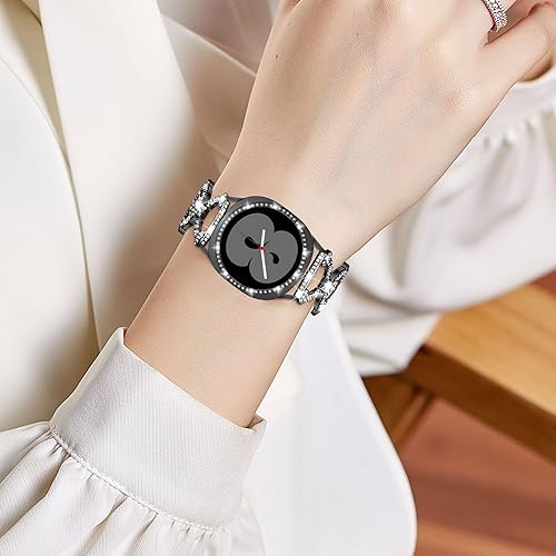 Miniatura 8 de Mesime Correas brillantes compatibles con Samsung Galaxy Watch 7 de 1.575 pulgadas, 1.732 pulgadas, 0.787 pulgadas, elegante correa de repuesto para