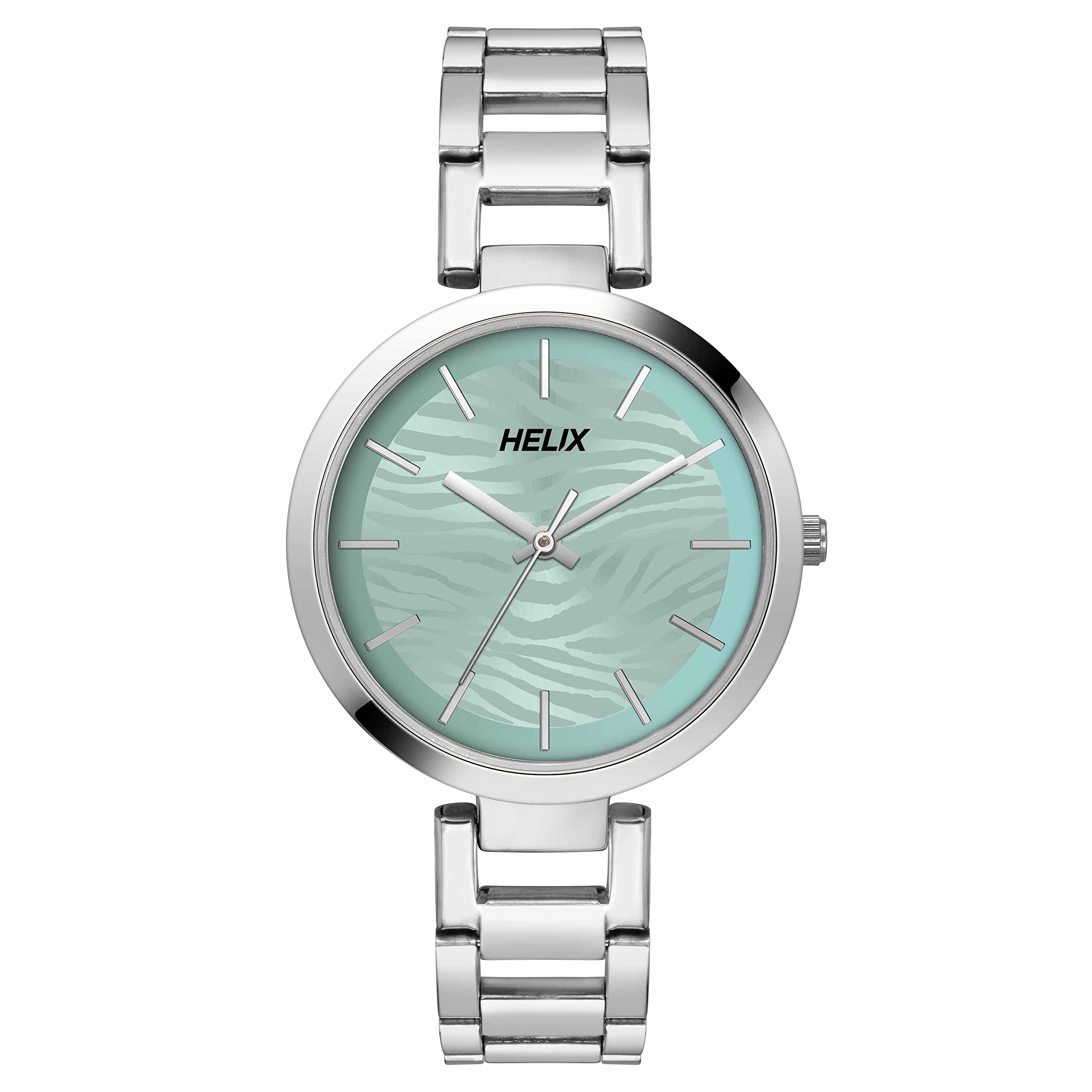 Helix by Timex Mint Round Analog Watches for Women | Quartz Movement Stainless Steel Bracelet Ladies Watches | Upto 30 m Water Resistance with Foldover Clasp Closure | Gift for Women TW054HL00 (B0C33X6M16) Amazon Price History, Amazon Price Tracker