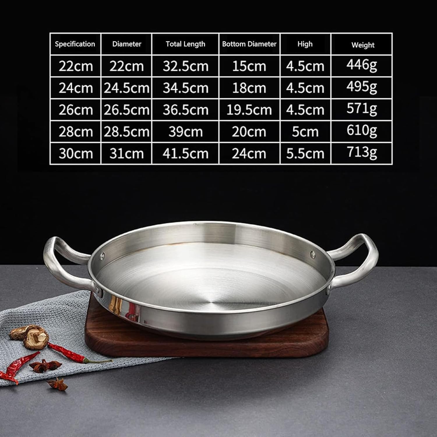Ceramic Pot with lid | Frying pan, Stainless Steel Paella pan, Seafood Rice Pot, Home Cooking, Picnic Snack Plate, cookware, Saucepan, Dry