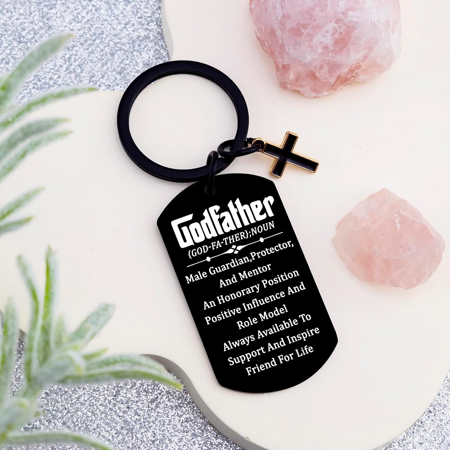 Godfather Proposal Gifts The Godfather Gift Keychain Godparents Proposal Gift from Godchild God Father Christmas Fathers Day Birthday Stuff for Men God Parents Presents For Baptism