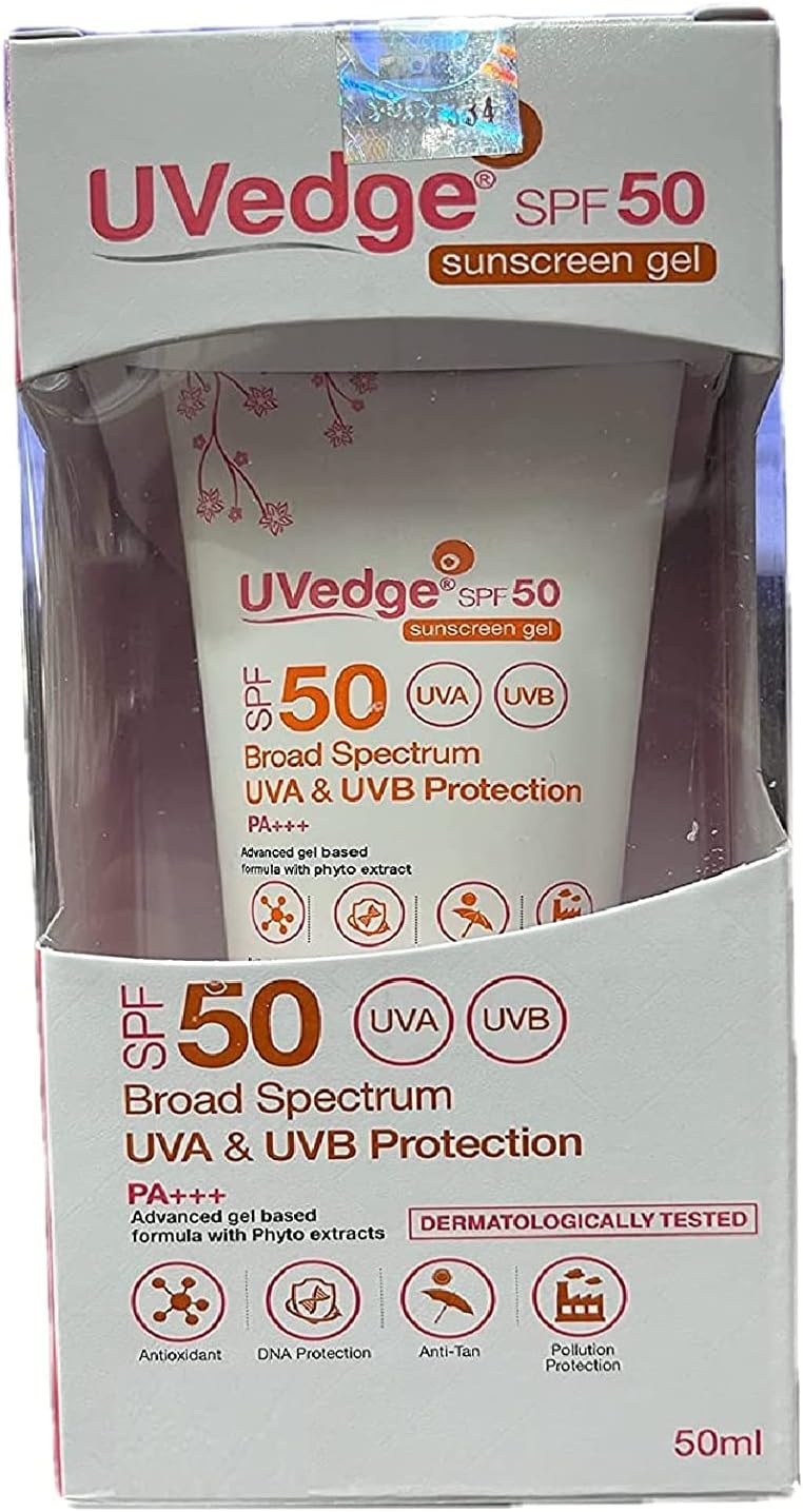 Uv Edge SPF 50 Sunscreen Gel PA+++, 50ml
