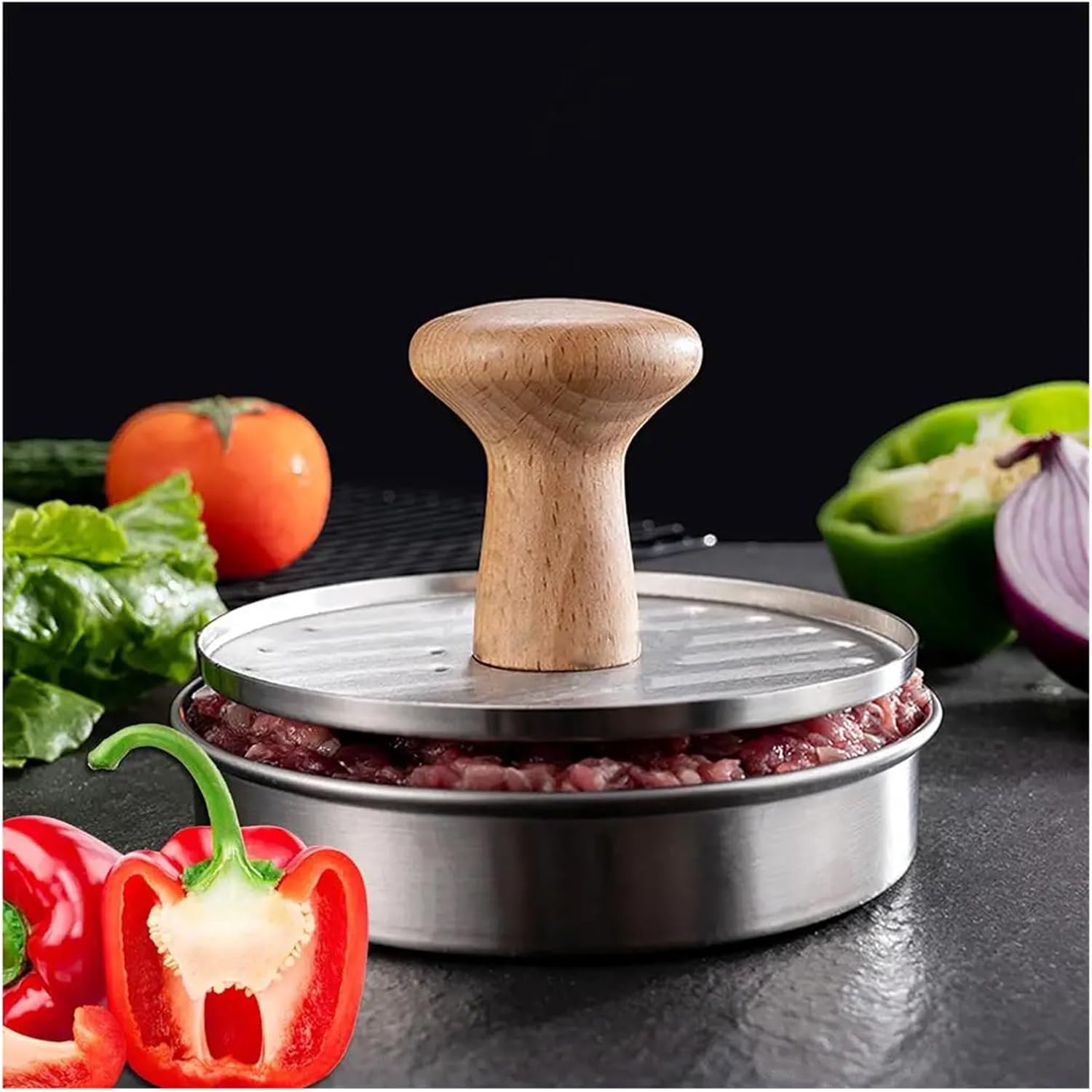 Stainless Steel Mould Press Machine Press Non-Stick Minced Press Restaura Grill Maker Mould