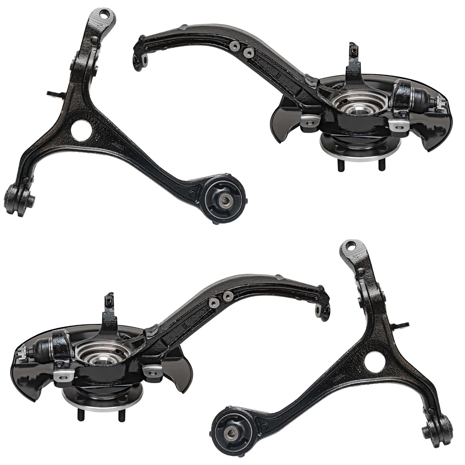 Detroit Axle - 2.4L Front Knuckles Control Arms for 2003-2007 Honda Accord