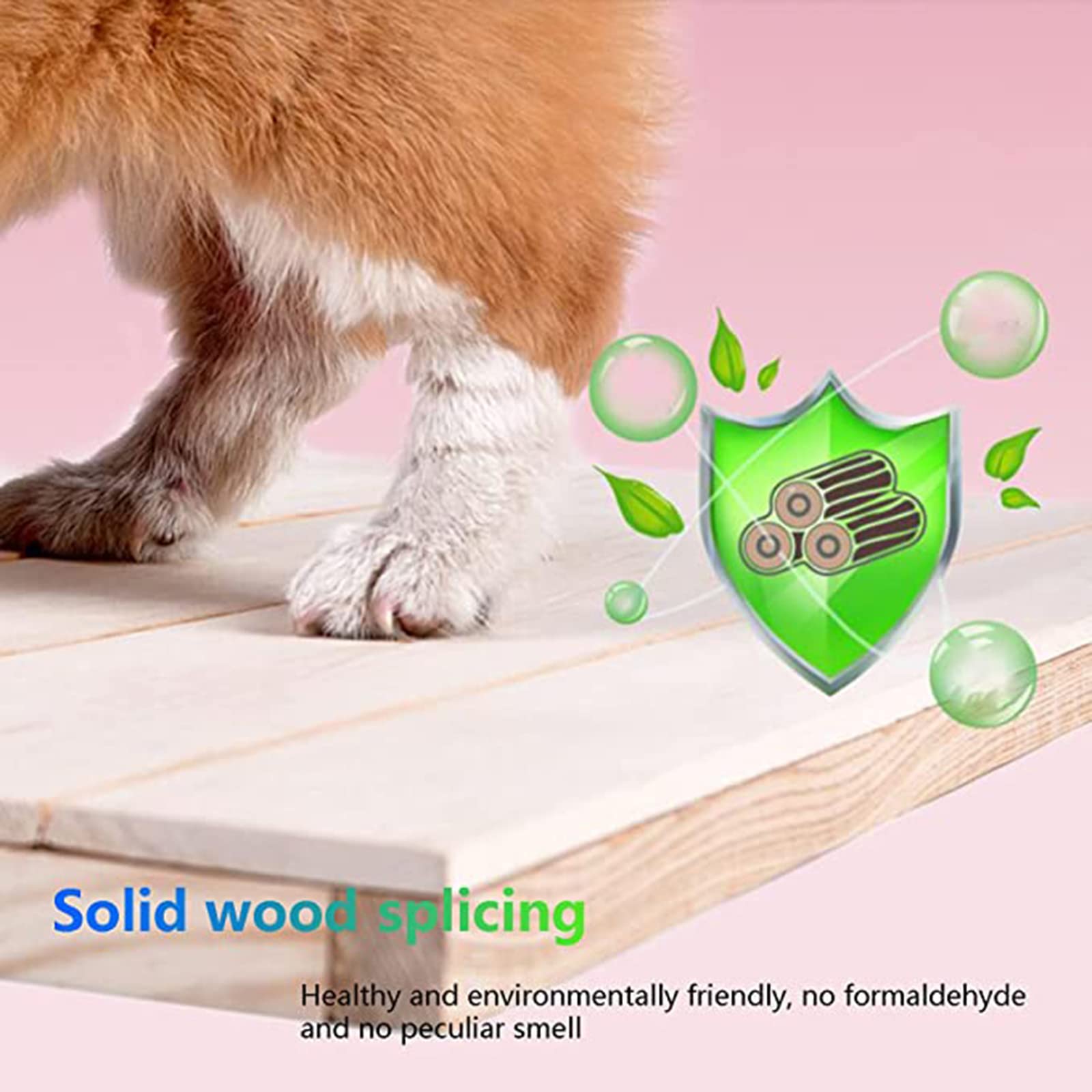Amazon.co.jp: ペットベッド 2層無垢材の犬用ベッドフレーム、取り外し