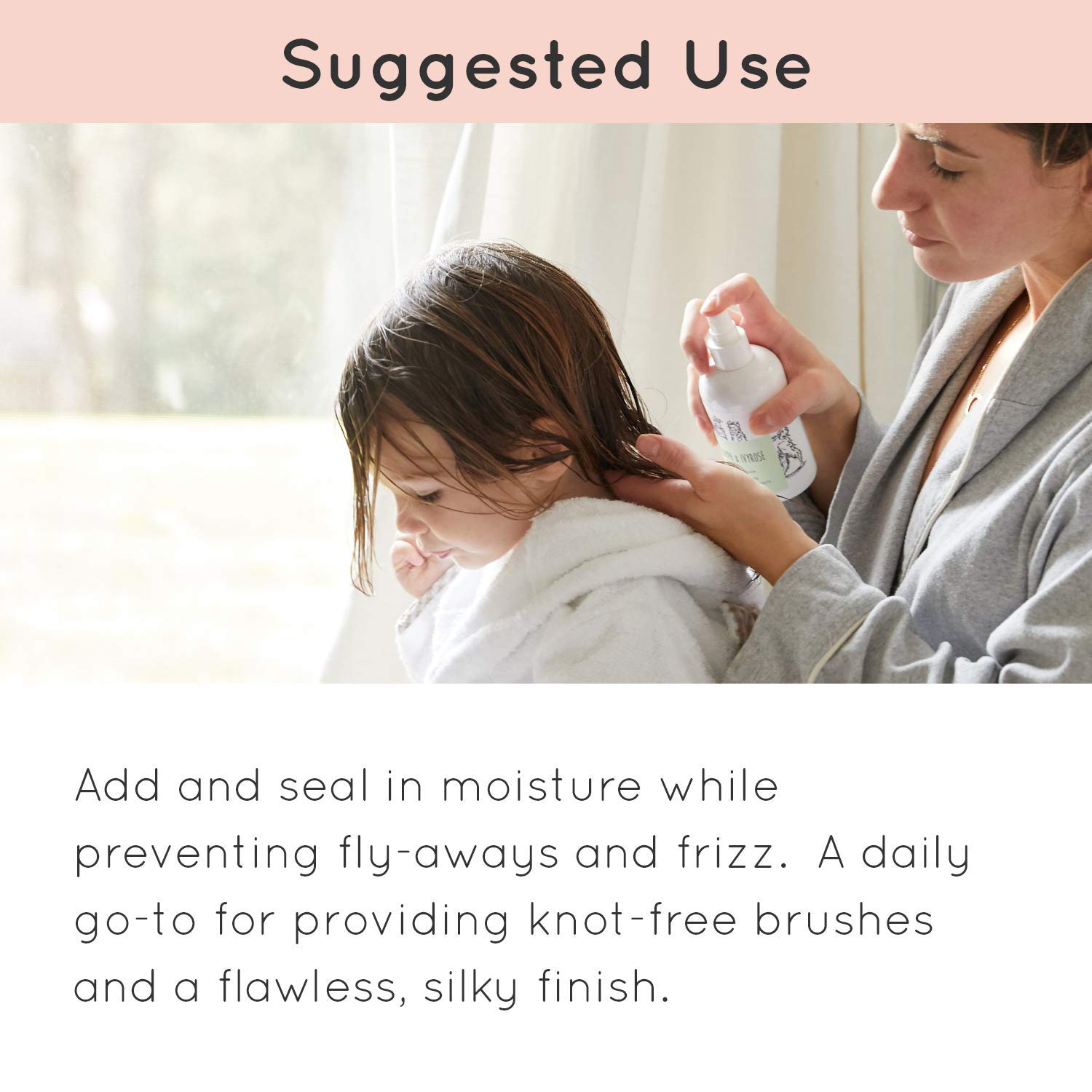 Gryph and IvyRose Get A Grip Detangling Hair Spray for Kids - Moisturizing Hair Detangler for Babies - Calendula Field Mint - 8 oz. : Beauty & Personal Care