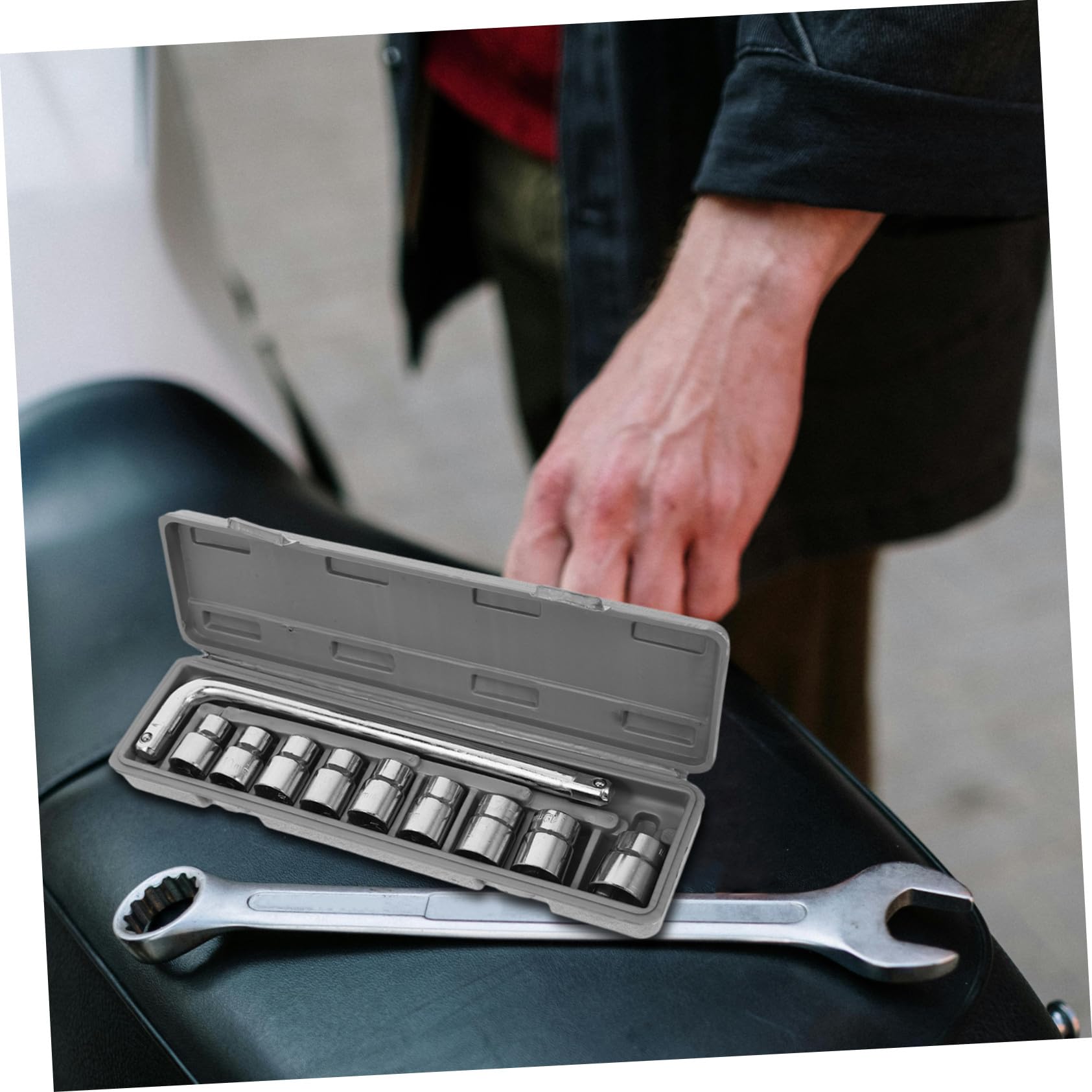 Auto Reparatur Werkzeug Set Stecknuss Satz mit Tragbarem Koffer Vielseitig für Motorrad Fahrrad Möbel Reparaturen Geeignet Mechaniker Werkzeug Komplettset