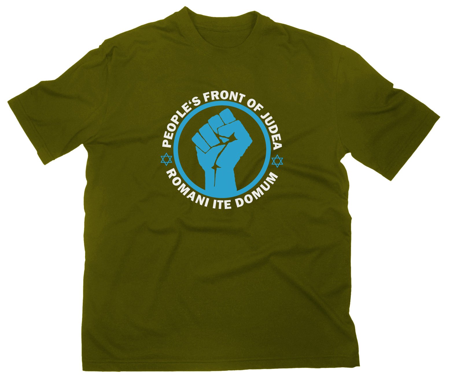Styletex23 Men's Green People's Front Of Judea T-Shirt, M, Olive