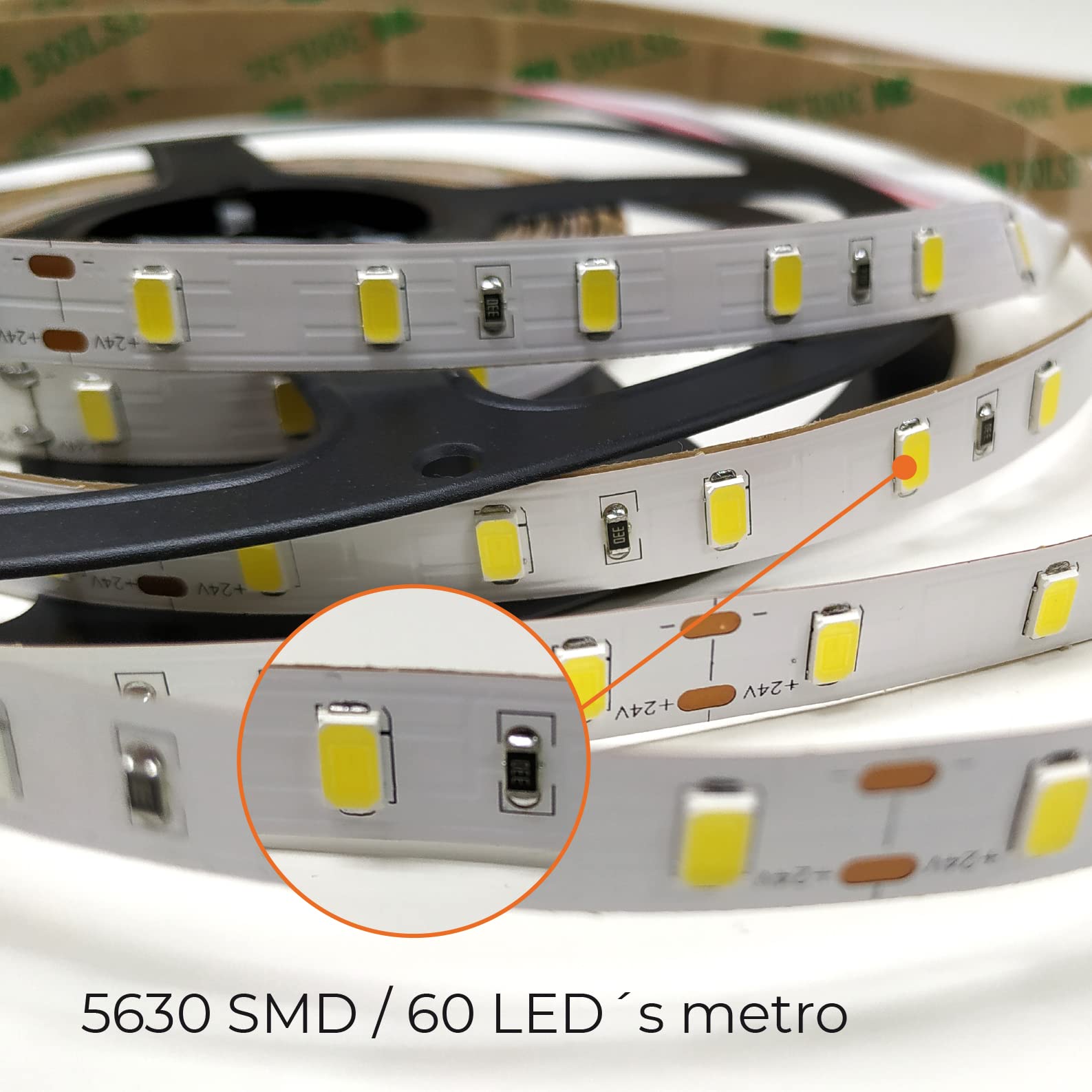 LED ATOMANT 5x Rollo 5m de Tira Luz LED 18W/metro a 24V Color Luz Neutra