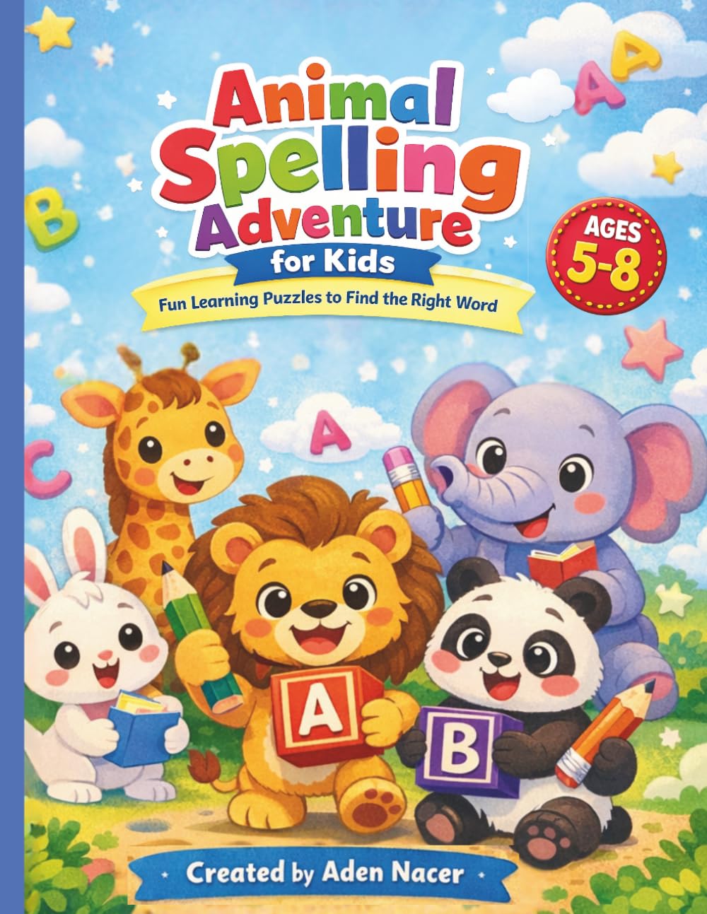 Animal Spelling Adventure for Kids: Fun Learning Puzzles to Find the Right Word