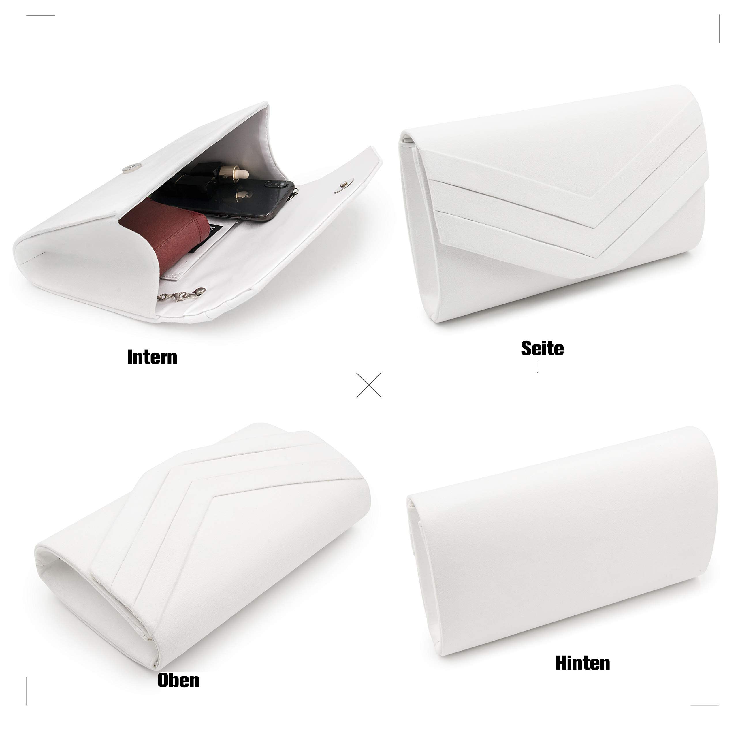 Femme Pochette En Daim Enveloppe Pochette Classique Sac De Soirée