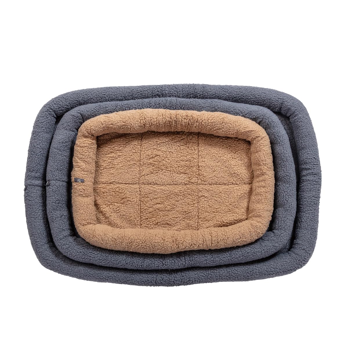 Danish Design Essentials Matelas pour Chien, Cage et Tapis de Voyage, Lavable en Machine, Gris Anthracite, Taille M, 75 x 46 cm