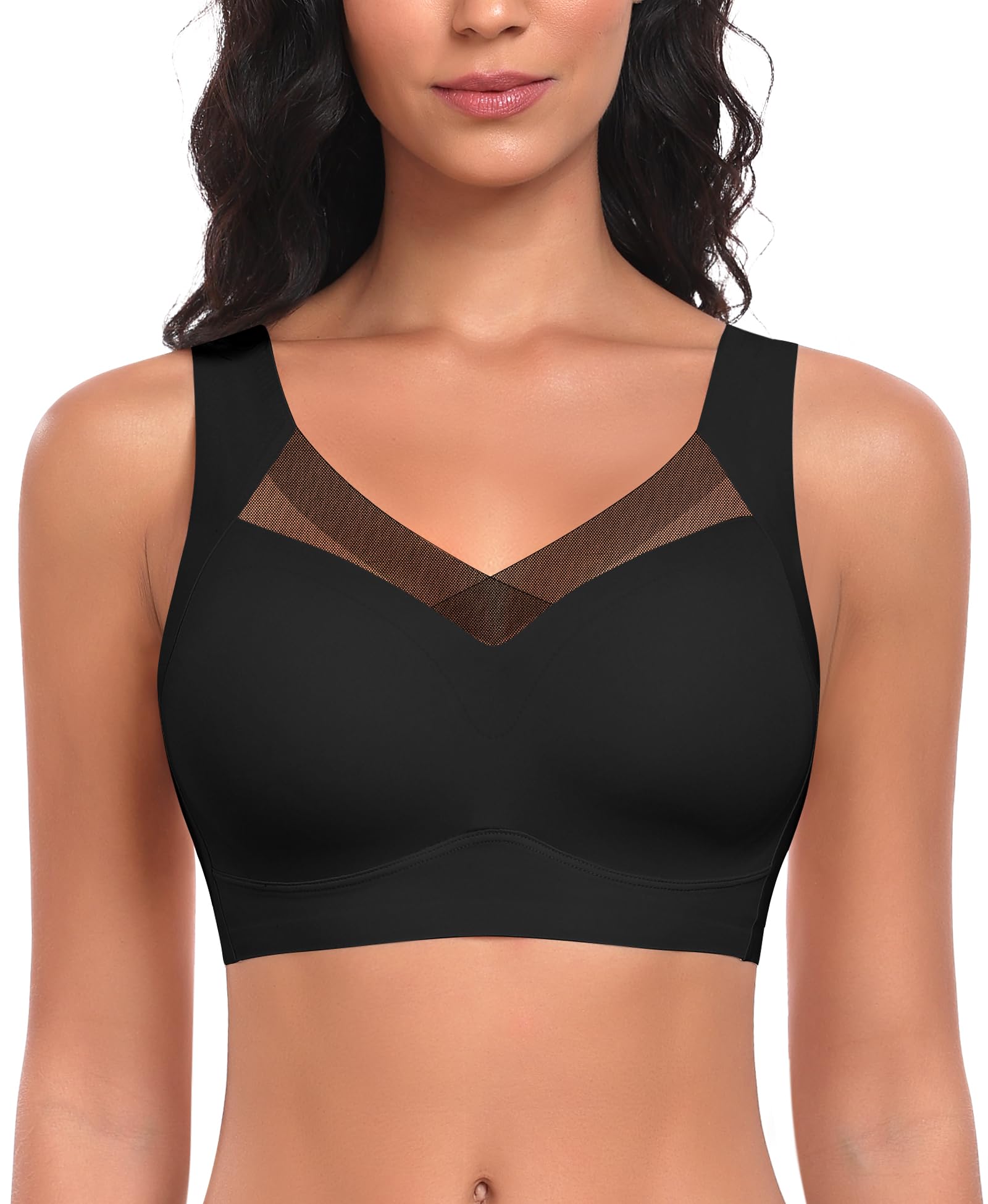 Damen BH Ohne Bügel Nahtloser Bequemer BH Weicher Glatter BHS Bustier Bügelloser BHS Komfort Soft Bra T-Shirt Bralette Gepolsterter