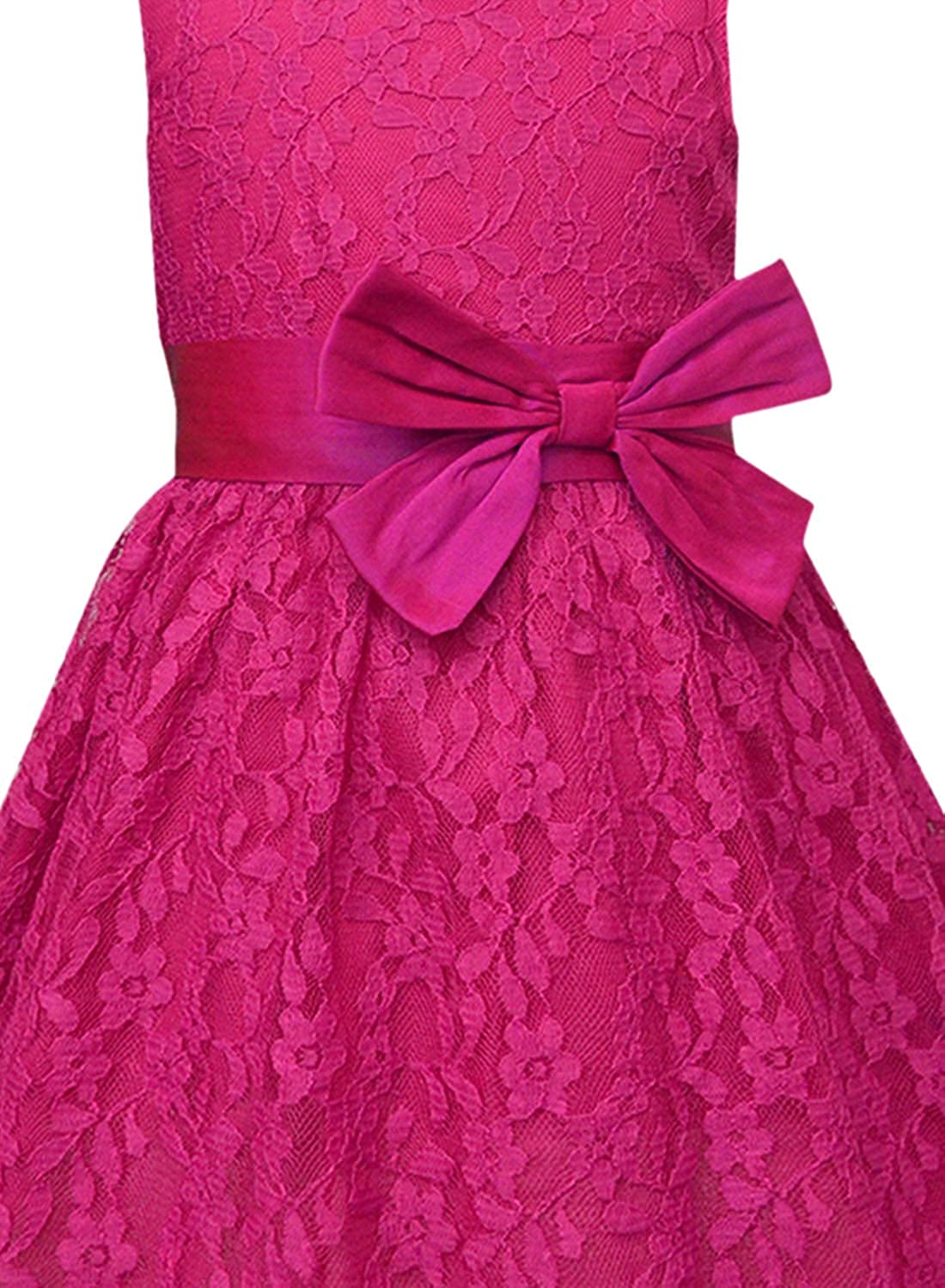 A.T.U.N. All Things Uber nice Nylon Fit and Flare Special Occasion Dress (DGDRS DBD FUL_Fuchsia_11-12 Years) 2