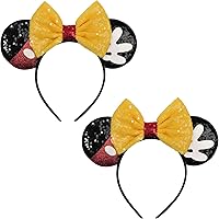 Vista 42 de FANYITY Orejas de disfraz de ratón, diademas de orejas de ratón para niñas y mujeres, talla libre