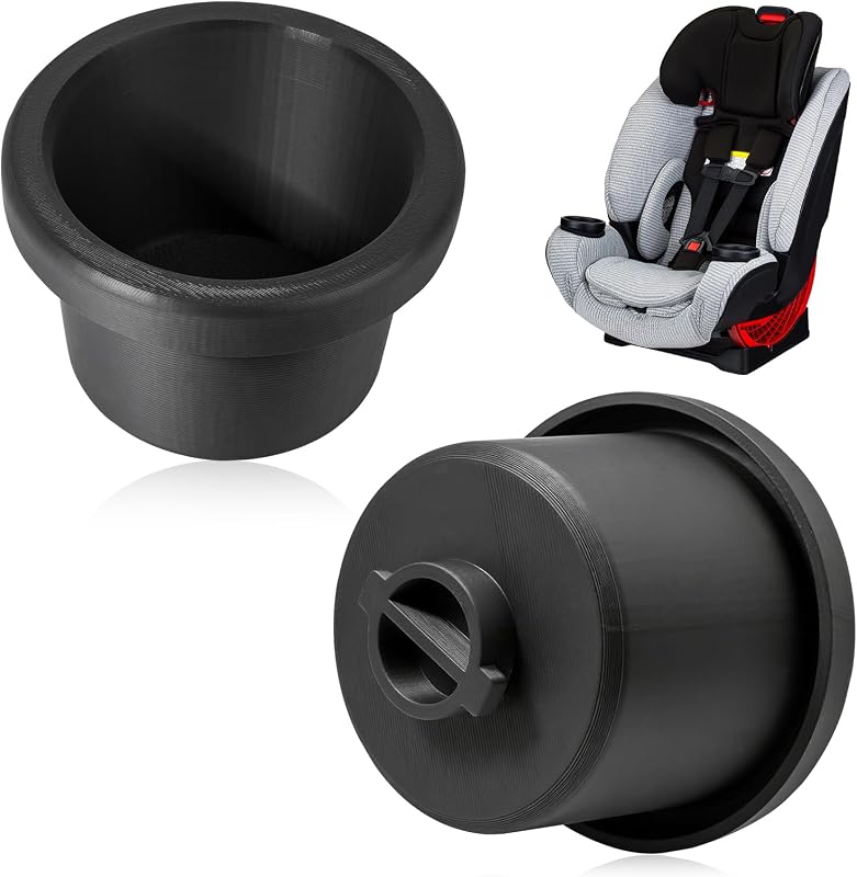 2 Pcs Cup Holder Replacements Compatible with Britax One4Life Car Seats | Single Cup Holder for Child Car Seats, Dishwasher Safe, Easy Snap Installation Durable(Black)