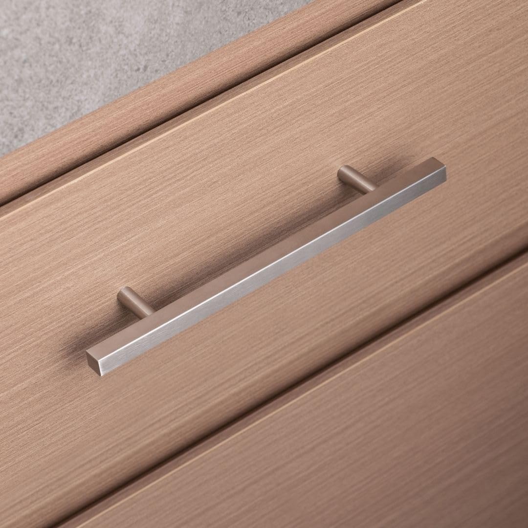 Stahlia Möbelgriffe Edelstahl 320 mm Bohrlochabstand Schrankgriffe silber (10 Stück) Küchengriffe 10x10mm Schubladengriffe Handgriff Relinggriff Stangengriff