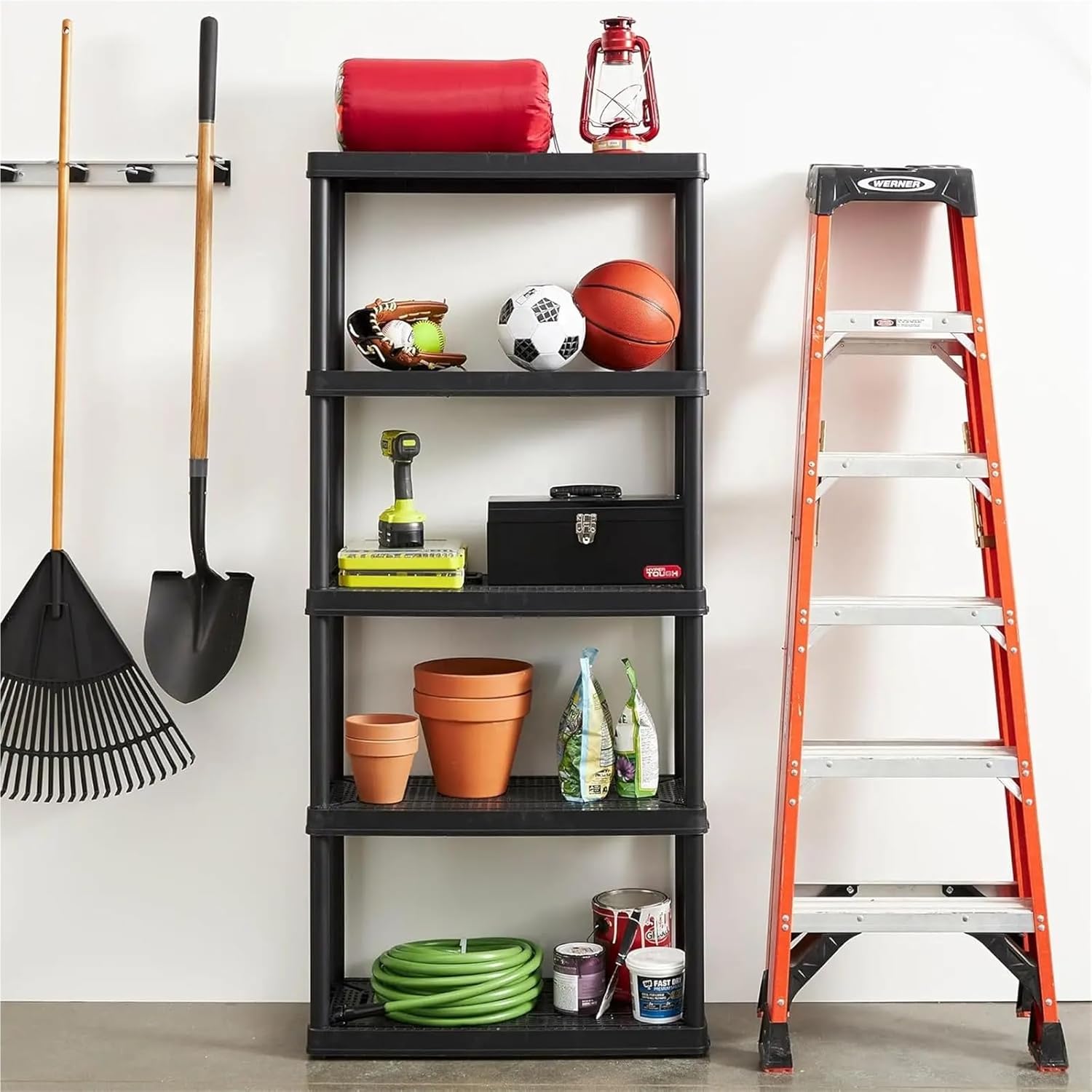 Compatible for 5-Shelf Fixed Height Ventilated Storage Unit 14x32x72 Home Garage Basement Organizer System