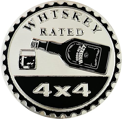 WHTSKEY - Emblema de automóvil con clasificación de insignias de metal para automóvil de 4 x 4 pulgadas emblemas de metal 3D calcomanías de emblema