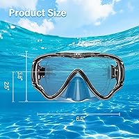 Vista 2 de Adult Diving Masks Full Face Snorkel Mask -Anti-Fog Dry Snorkel System Prevents Leaks for Effortless Breathing