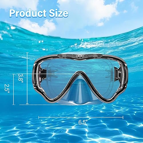 Miniatura 2 de Adult Diving Masks Full Face Snorkel Mask -Anti-Fog Dry Snorkel System Prevents Leaks for Effortless Breathing