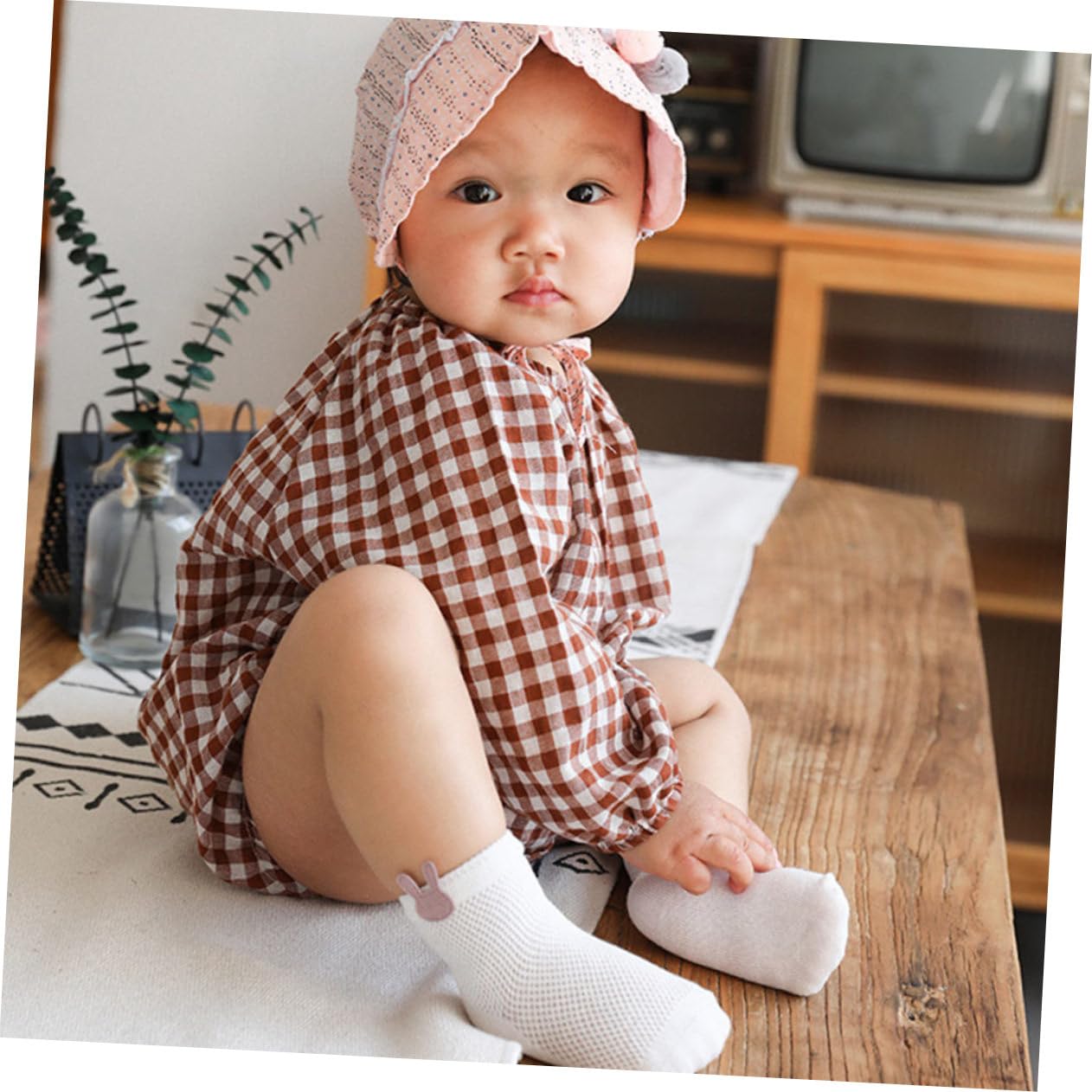 WRITWAA 6 Pack Baby Mesh Socks Cotton Socks Cartoon Theme Stretchy Breathable Comfortable for Boys and Girls