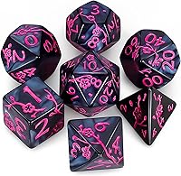 Vista 38 de CiaraQ DND - Juego de dados poliédricos con bolsa de dados para juegos de rol de Calabozos y Dragones, RPG MTG, juegos de mesa